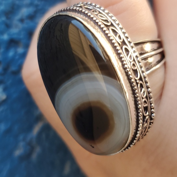 New Botswana Agate 925 Silver Ring. - Picture 1 of 16
